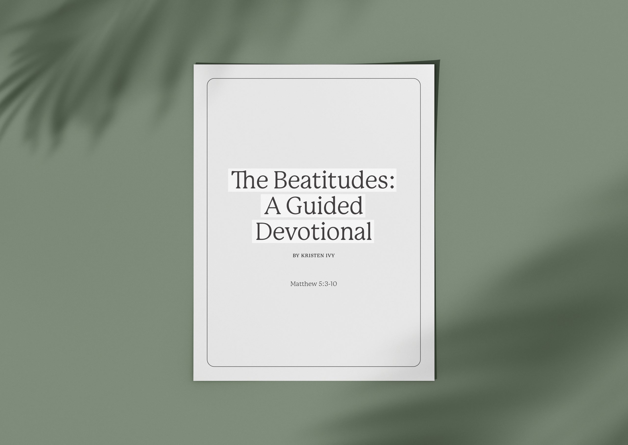 The Beatitudes: A Guided Devotional