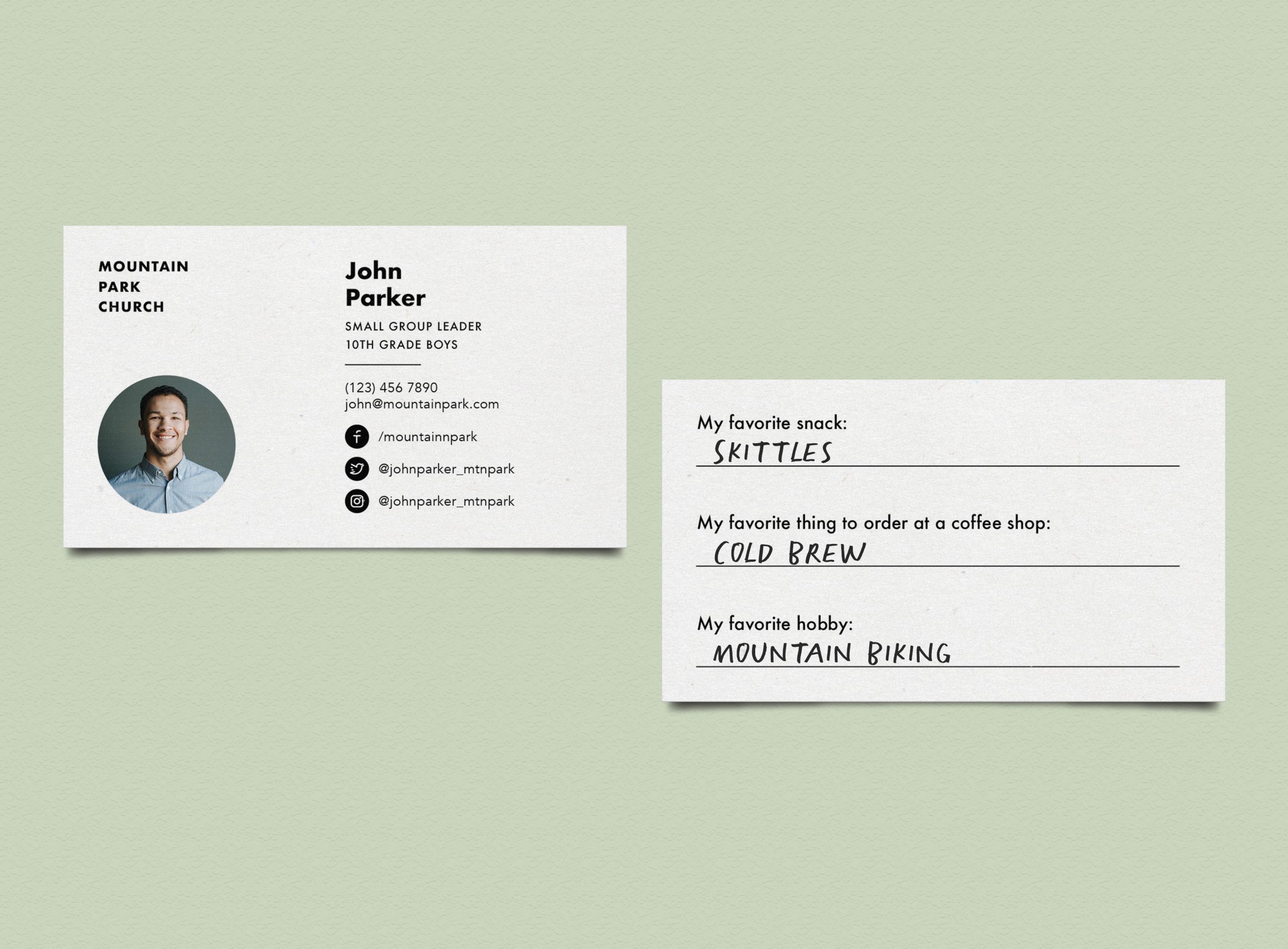 Small Group Leader Business Card