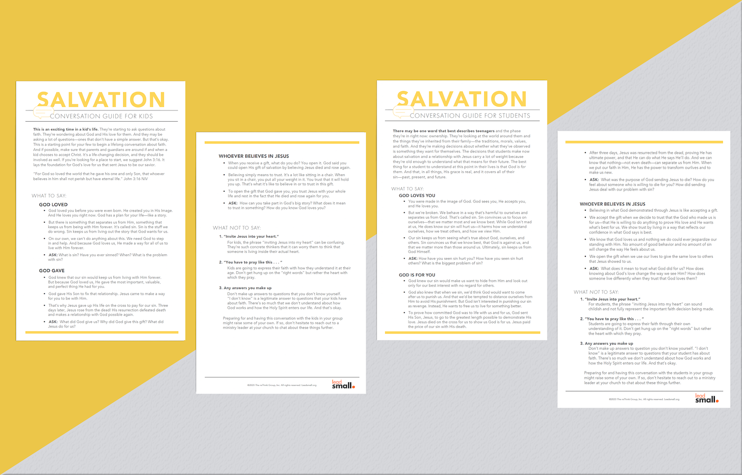Small Group Leader Conversation Guides: Salvation