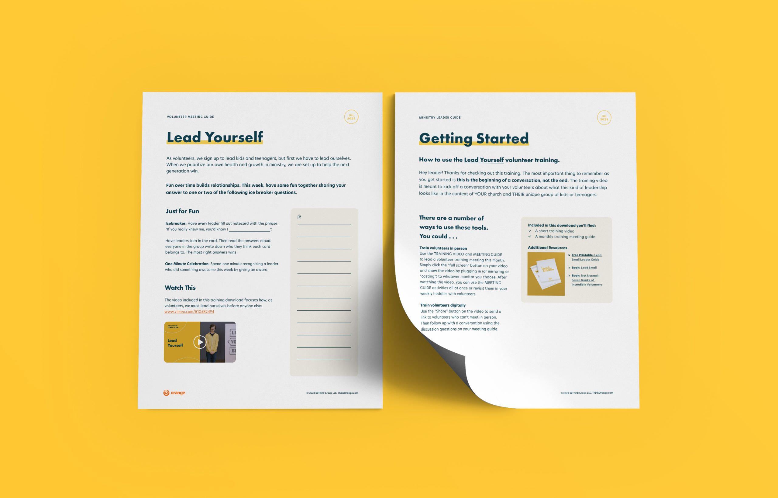 Lead Yourself – Volunteer Training Kit