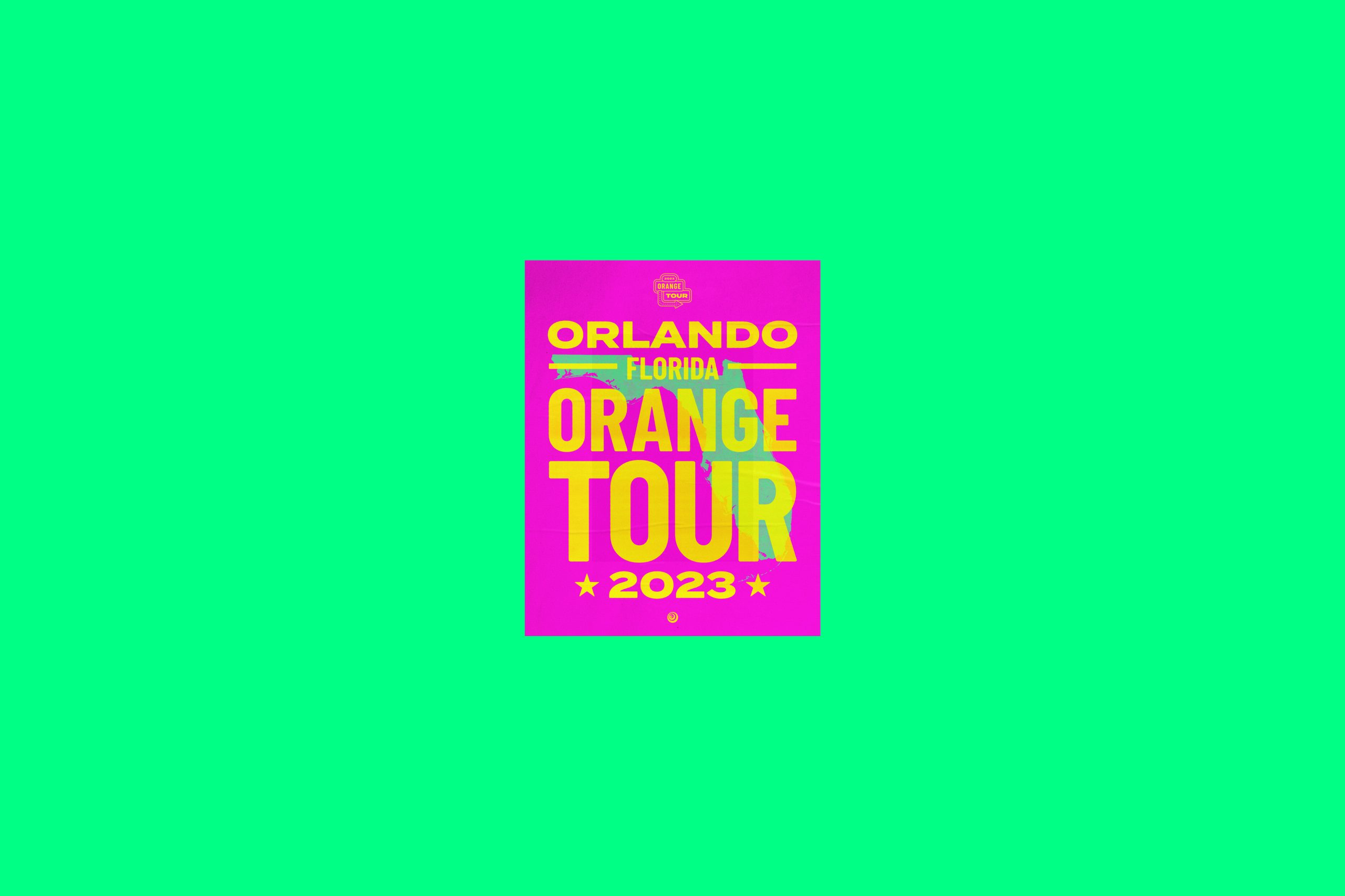 Orange Tour 2023 Graphics Orlando, Austin, Dallas & Indianapolis