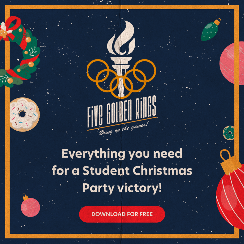 Ad for 5 Golden Rings Christmas Party