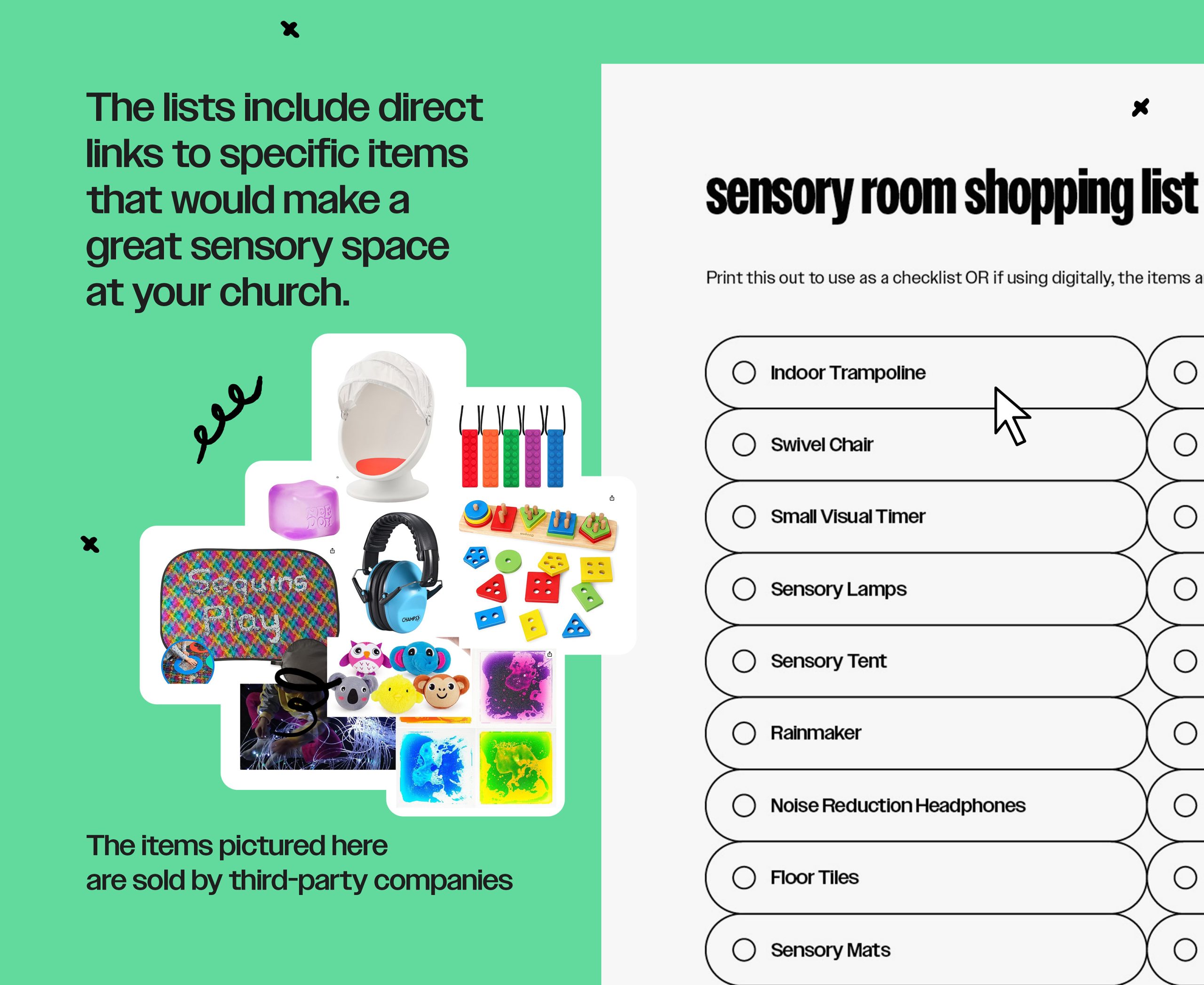 Sensory Room Shopping Lists