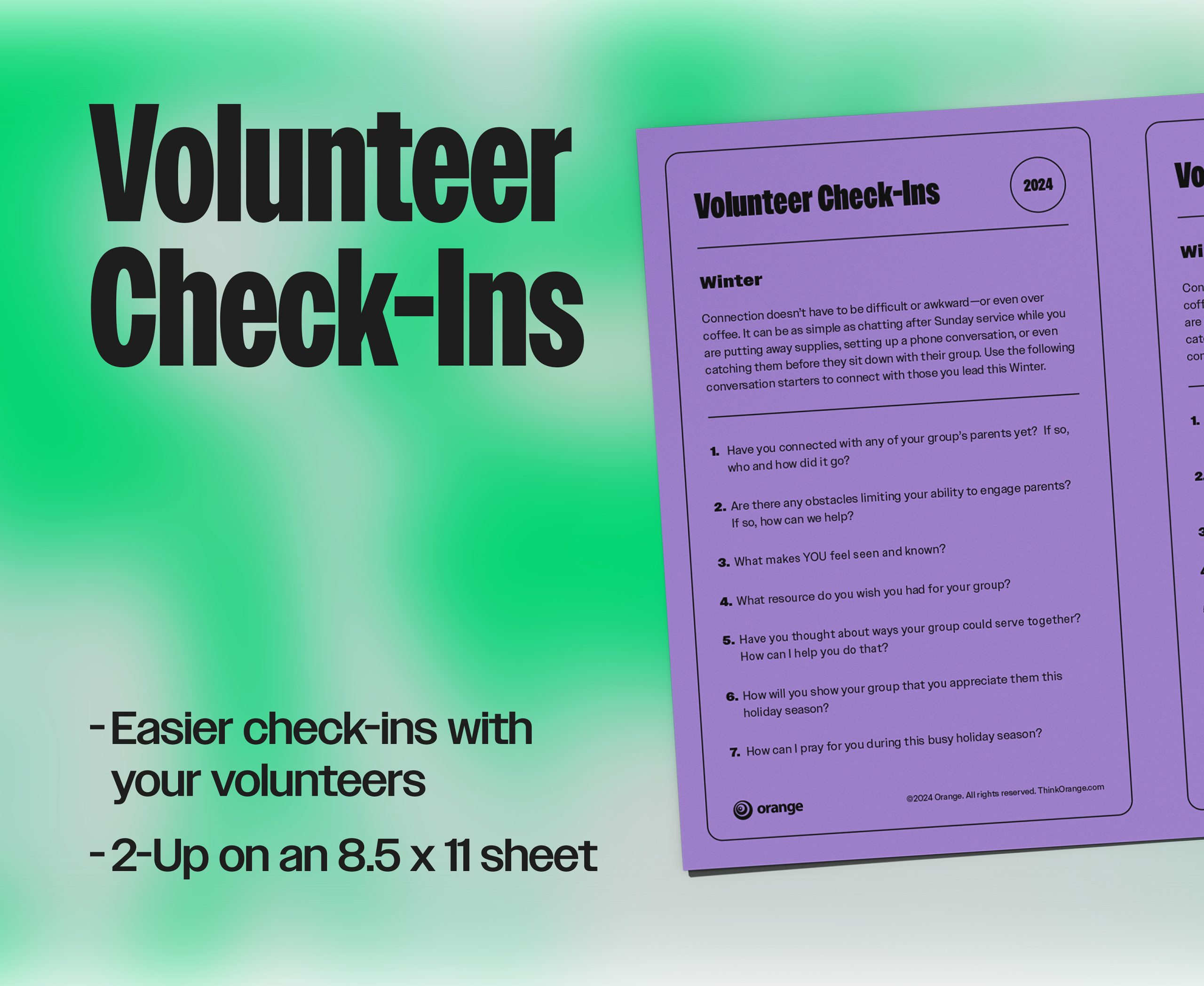 Winter Volunteer Check-Ins